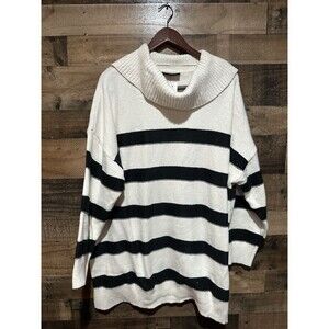 Lane Bryant NWT 26/28 Stripe Cowl Sweater Womens